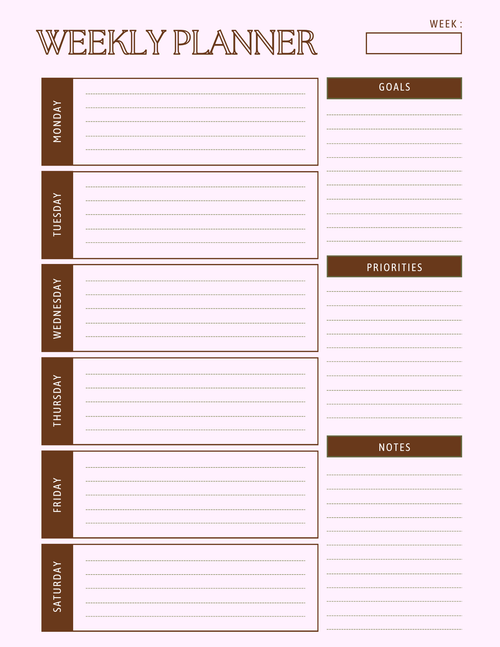 Daily Productive Planner Bundle - Digital Planner PDF | Weekly Planner, Habit Tracker & Goal Planner